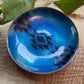 Blue & Black Enamel Geometric Trinket Dish